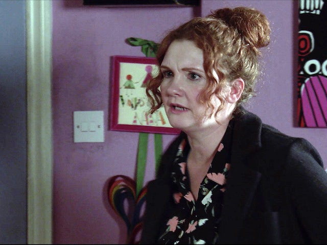Fiz on the first episode of Coronation Street on February 15, 2021