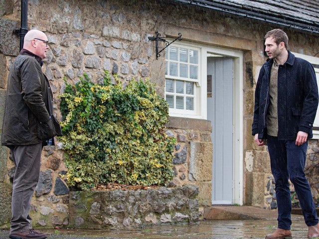 Paddy and Jamie on the first episode of Emmerdale on February 18, 2021