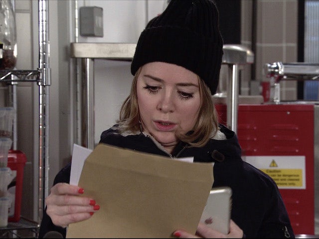 Abi on the second episode of Coronation Street on February 15, 2021