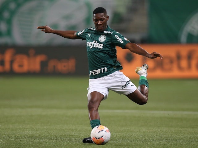 Patrick de Paula in action for Palmeiras on December 2, 2020