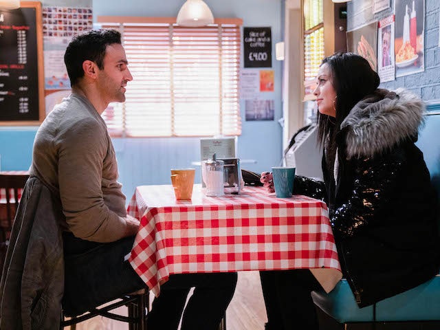 Kush and Whitney on the second episode of EastEnders on February 12, 2021