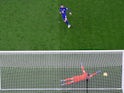 Chelsea's Jorginho scores against Tottenham Hotspur in the Premier League on February 4, 2021