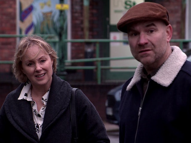 Sally and Tim on Coronation Street on February 12, 2021