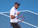Aslan Karatsev pictured at the Australian Open in February 2021