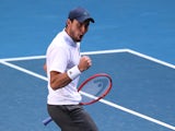 Aslan Karatsev pictured at the Australian Open in February 2021