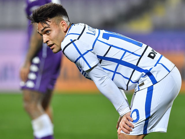 Lautaro Martinez in action for Inter Milan on February 5, 2021