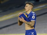 Lucas Digne in action for Everton on February 3, 2021