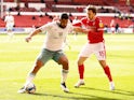 Nottingham Forest's Luke Freeman in action with Bournemouth's Cameron Carter-Vickers in the Championship on February 13, 2021