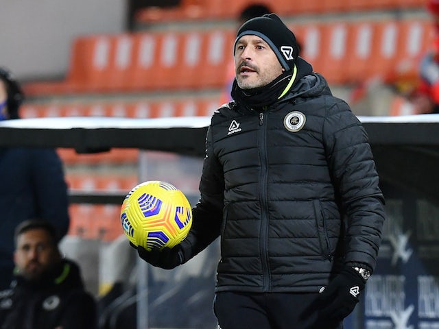 Spezia coach Vincenzo Italiano on February 13, 2021