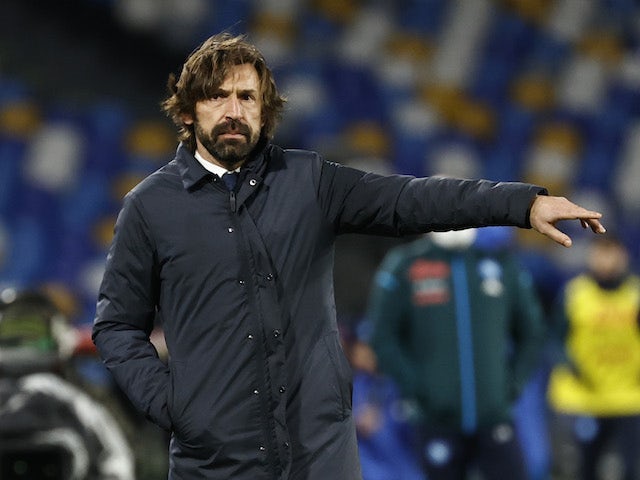 Juventus head coach Andrea Pirlo pictured in February 2021