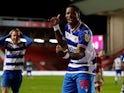 Reading's Lucas Joao celebrates scoring against Bristol City in the Championship on February 16, 2021