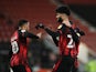 Bournemouth's Phillip Biling celebrates scoring against Rotherham United in the Championship on February 17, 2021