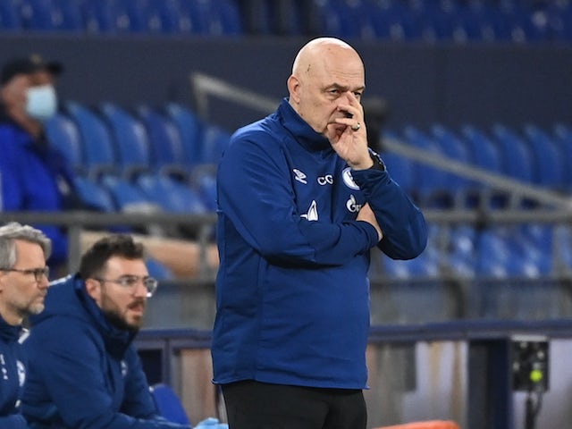 Schalke 04 coach Christian Gross pictured on February 20, 2021