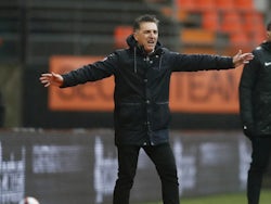 Lorient manager Christophe Pelissier pictured in January 2021