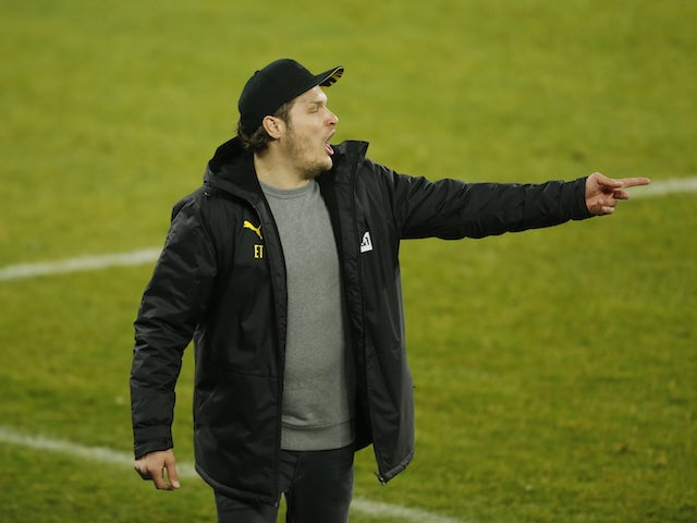Borussia Dortmund caretaker manager Edin Terzic pictured on February 20, 2021