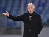 Benfica coach Jorge Jesus in the Europa League on February 18, 2021