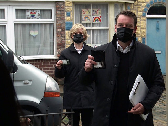 Bailiffs on the first episode of Coronation Street on February 24, 2021