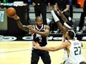 Los Angeles Clippers forward Kawhi Leonard looks to make a pass against the Utah Jazz on February 20, 2021