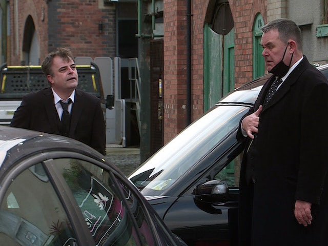 George and Steve on the second episode of Coronation Street on February 22, 2021