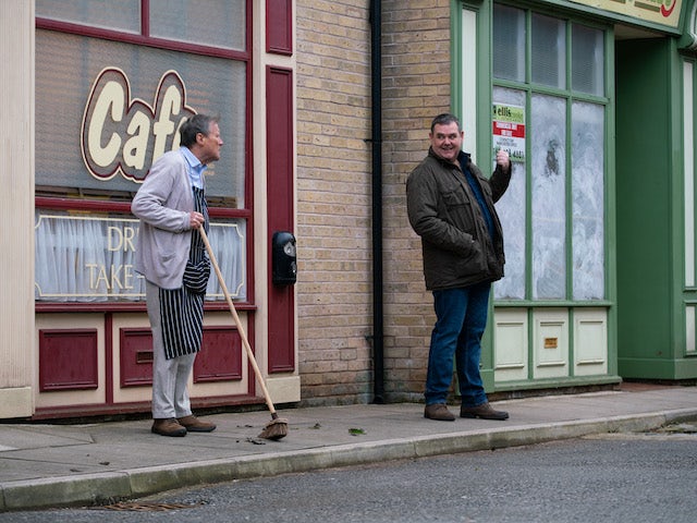 Roy and George on the first episode of Coronation Street on March 3, 2021