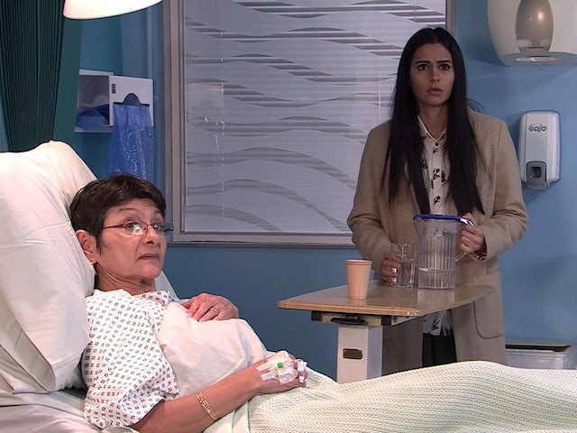 Alya and Yasmeen on the first episode of Coronation Street on March 5, 2021