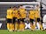 Wolverhampton Wanderers celebrate after Leeds United's Illan Meslier scores an own goal in the Premier League on February 19, 2021