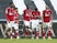 Bristol City's Kasey Palmer celebrates with team mates after scoring their second goal on February 27, 2021