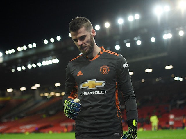 Manchester United's David de Gea pictured on February 21, 2021