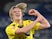 Erling Braut Haaland celebrates scoring for Borussia Dortmund on February 20, 2021