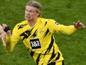 Erling Braut Haaland in action for Borussia Dortmund on February 27, 2021