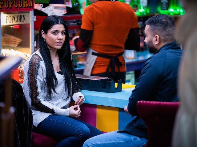 Iqra on EastEnders on March 9, 2021