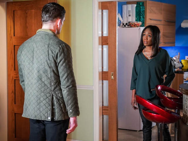 Denise and Jack on EastEnders on March 8, 2021