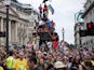 Revellers take over on Piccadilly Circus for London Pride 2019