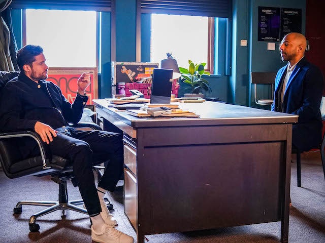 Caleb and Lucas on EastEnders on March 12, 2021