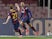 Barcelona's Martin Braithwaite celebrates scoring against Sevilla in the Copa del Rey on March 3, 2021