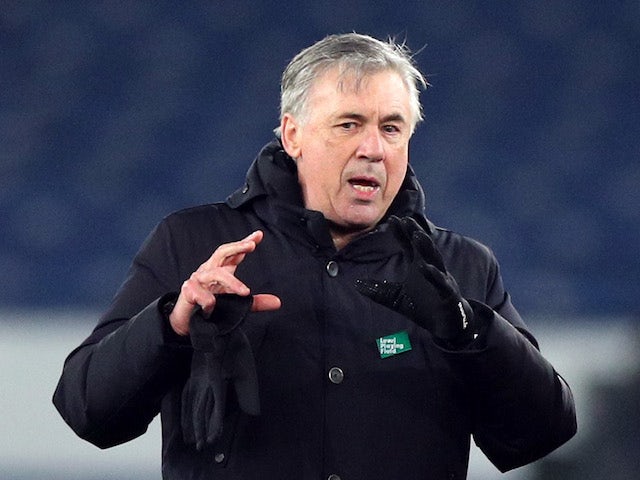 Everton manager Carlo Ancelotti pictured on March 1, 2021