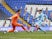 Coventry City's Maxime Biamou scores their first goal on March 6, 2021