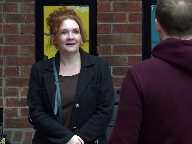 Fiz on the first episode of Coronation Street on March 22, 2021