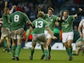 Ireland celebrate beating England at the Six Nations in 2004