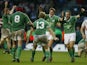 Ireland celebrate beating England at the Six Nations in 2004