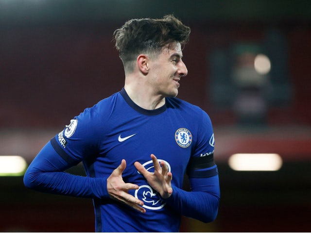 Mason Mount in action for Chelsea in March 2021