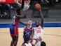 New York Knicks forward Julius Randle puts up a hook shot in the third quarter against the Detroit Pistons on March 5, 2021