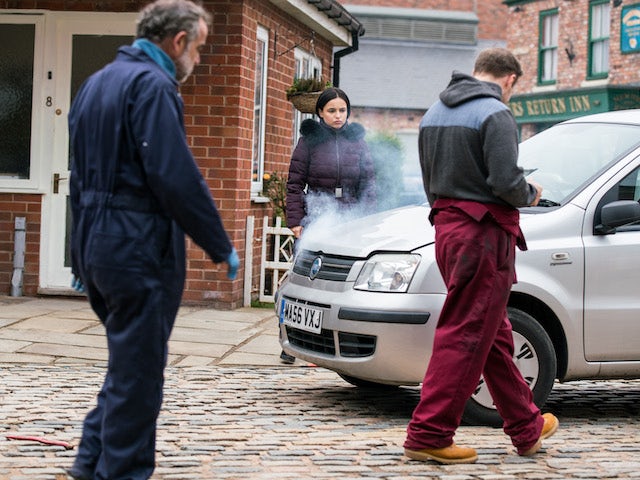 Alina, Tyrone and Kevin on the first episode of Coronation Street on March 17, 2021