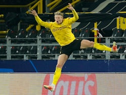 Erling Braut Haaland in action for Borussia Dortmund on March 9, 2021