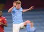Kevin De Bruyne in action for Manchester City during the derby on March 7, 2021