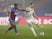 Manchester United's Nemanja Matic in action with Crystal Palace's Jordan Ayew in the Premier League on March 3, 2021