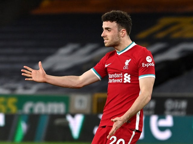 Diogo Jota in action for Liverpool in March 2021