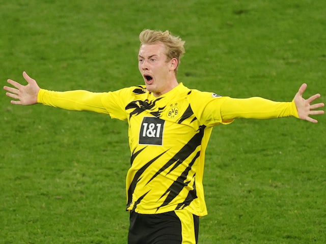 Julian Brandt in action for Borussia Dortmund on March 13, 2021