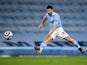 Sergio Aguero in action for Manchester City on March 10, 2021