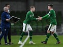 Republic of Ireland's James McClean comes on as a substitute against Luxembourg on March 27, 2021